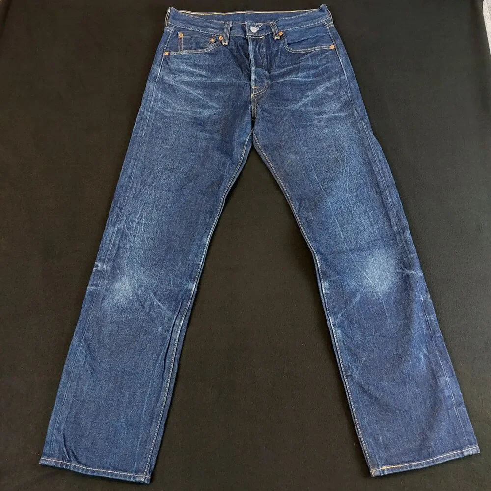 Levis 501 Original Fit Button Fly Jeans Men's Size 32x34 (Fit 32x32) Distressed